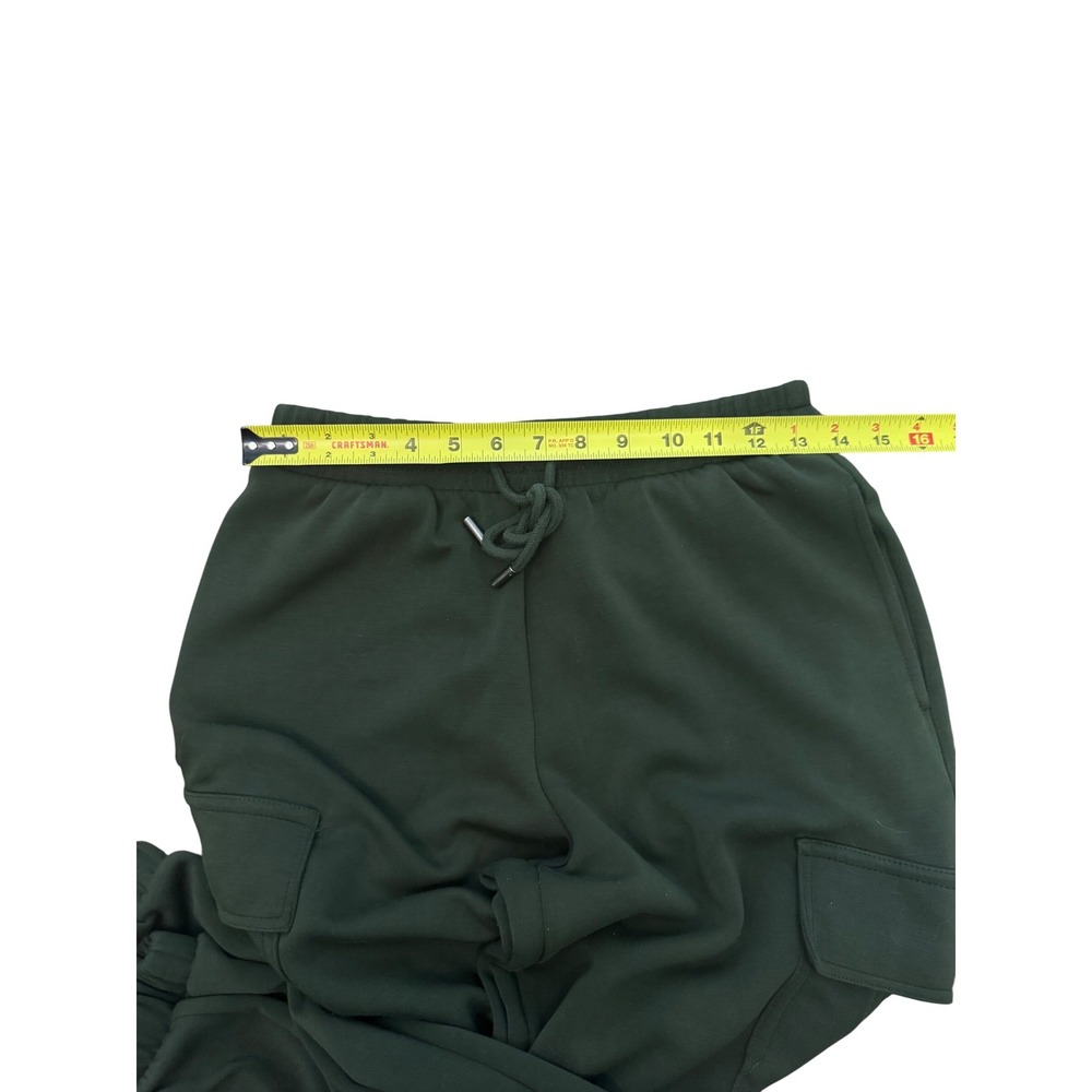 Scoop Womens Forest Green Quarter Zip Sweatshirt and Cargo Jogger Lounge Set S - Picture 5 of 7